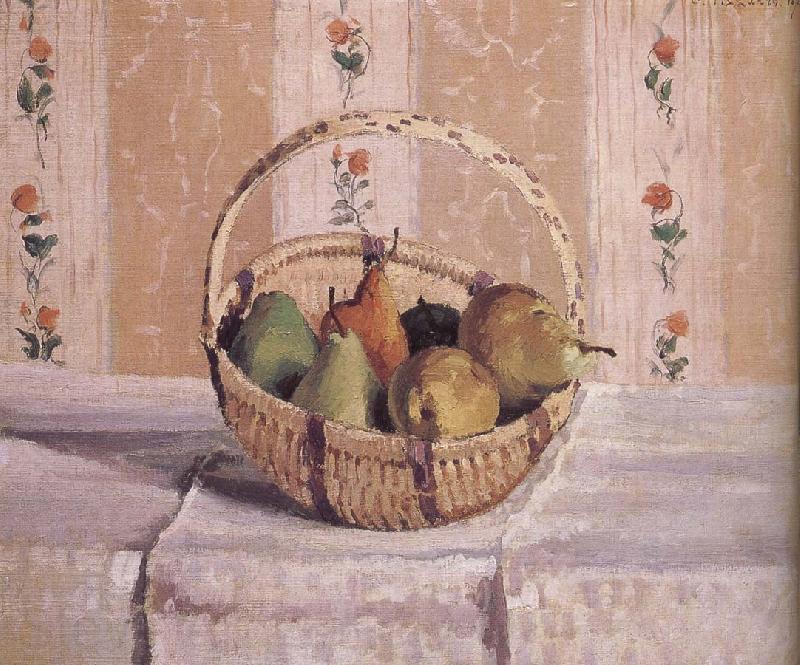 Camille Pissarro basket of apples and pears Norge oil painting art